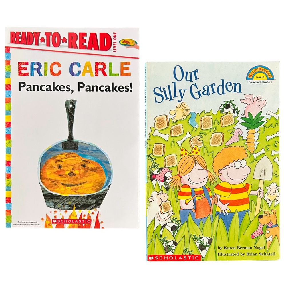 ✅ 5 for $25 - Eric Carle Pancakes, Pancakes and Our Silly Garden Books, Set of 2